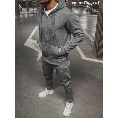 J.Style Men's Fleece Sports Suit Grey 68C10386-5