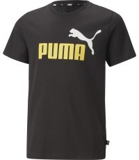 Puma Ess+ 2 Col Logo Tee подростковая футболка Black 586985 91