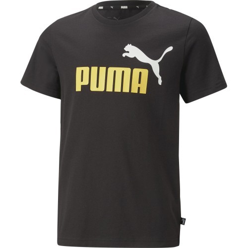 Puma Ess+ 2 Col Logo Tee Junior T-shirt Black 586985 91
