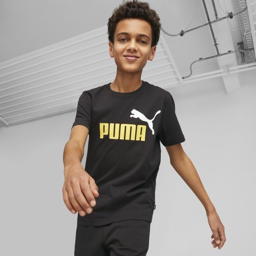 Puma Ess+ 2 Col Logo Tee Junior T-shirt Black 586985 91
