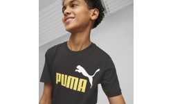 Puma Ess+ 2 Col Logo Tee подростковая футболка Black 586985 91