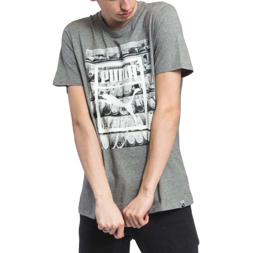 Puma Photoprint Shoes Tee vīriešu T-krekls Grey 594892 03
