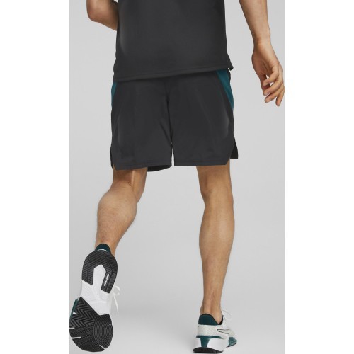 Puma Men's Shorts Train Fit Woven 7'' Short Black Green 522132 56