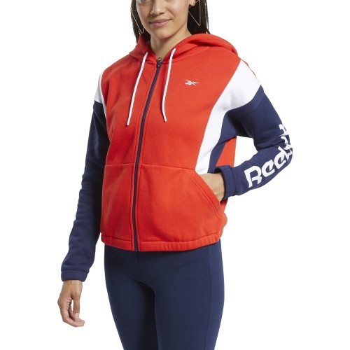 Reebok sieviešu džemperis Te Linear Logo Fl F, sarkans
