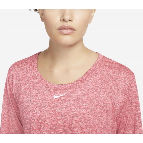 Женская футболка с длинным рукавом Nike One Dri-FIT розовая DD0641 622