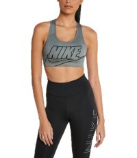 Nike Swoosh Futura sporta krūšturis sievietēm, pelēks BV3643 084