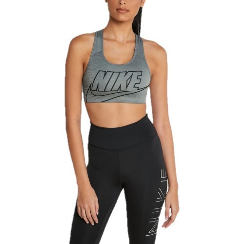 Nike Swoosh Futura Women's Sports Bra Grey BV3643 084