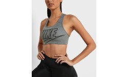 Nike Swoosh Futura Women's Sports Bra Grey BV3643 084
