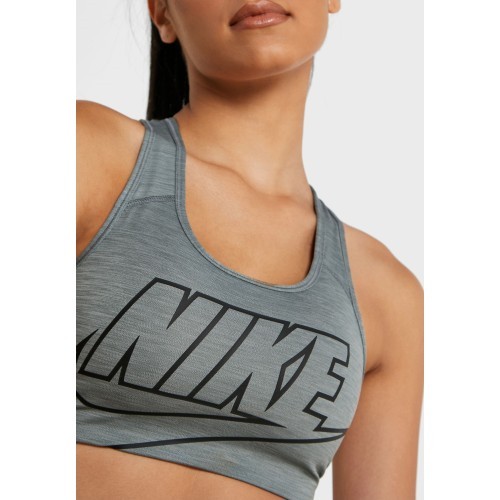 Nike Swoosh Futura sporta krūšturis sievietēm, pelēks BV3643 084