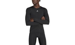 Мужская футболка Adidas Techfit Aeroready Long чёрная HP0626