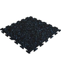Rubber Tile Slice - Puzzle, Black/Mosaic EPDM