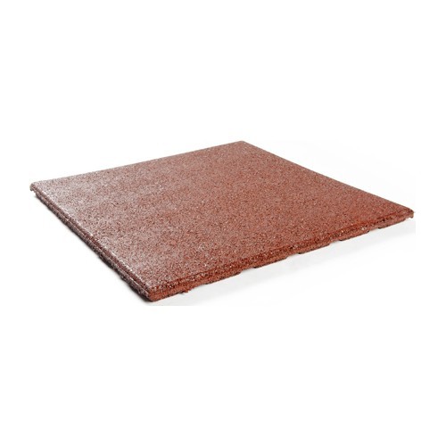 Gumijas grīdas segums flīze Premium - kvadrāts, sarkans