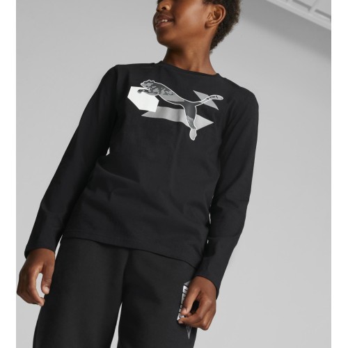 Puma Alpha Longsleeve Tee Junior T-Shirt Black 670103 01