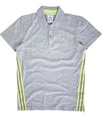 Adidas Men's Sports Polo Shirt Grey Yellow V37343
