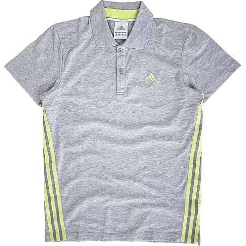 Мужская спортивная рубашка поло Adidas, серо-жёлтая, V37343