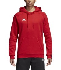 Adidas Core 18 Hoodie sweatshirt, red CV3337