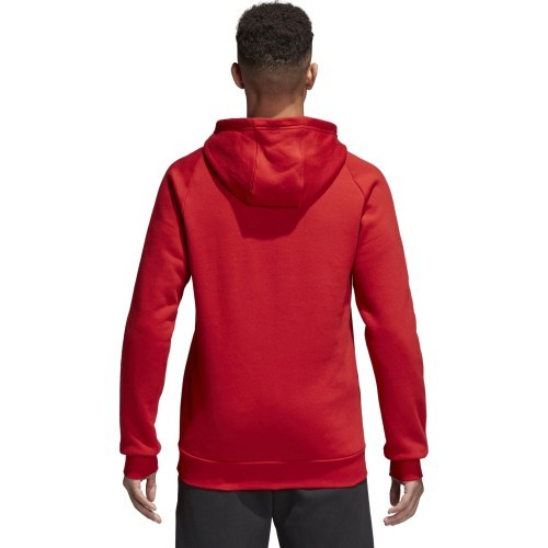 Adidas Core 18 Hoodie sweatshirt, red CV3337