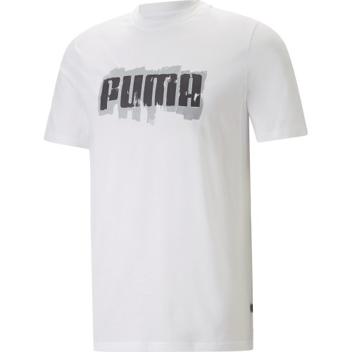 Puma Men's T-shirt Graphics Puma Wording White 674475 02