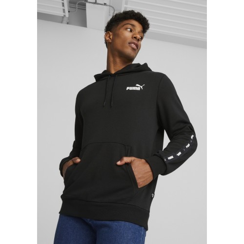 Puma Ess+ Tape Hoodie vīriešu džemperis, melns 847385 01