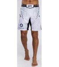 UFC Adrenaline by Venum Authentic Fight Night vyriški koviniai šortai - ilgas ilgas ilgis - balti