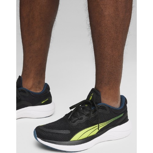 Puma Scend Pro мужские беговые кроссовки, белые чёрные жёлтые, 378776 17