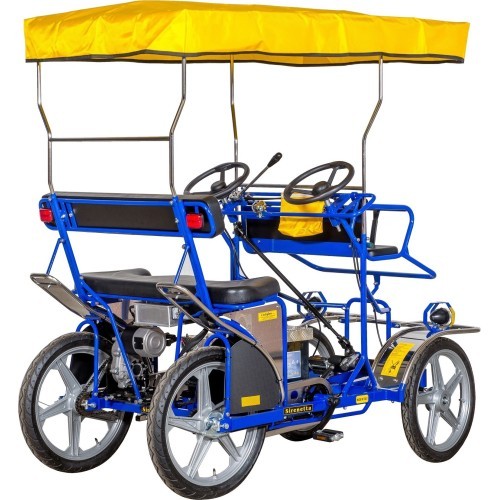 Веломобиль Ciclofan E-Sirinetta – 2-местный, с электрическим ассистентом педалирования