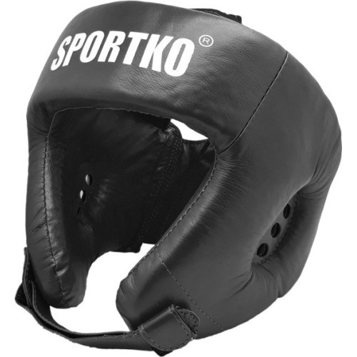 SportKO OK1 ādas boksa ķivere - Black
