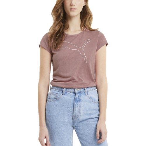 Женская футболка Puma Active Logo Heather Tee Pink