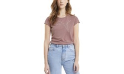 Женская футболка Puma Active Logo Heather Tee Pink