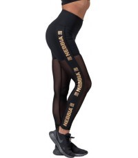 Sieviešu legingi Nebbia Gold Mesh 829 - Black