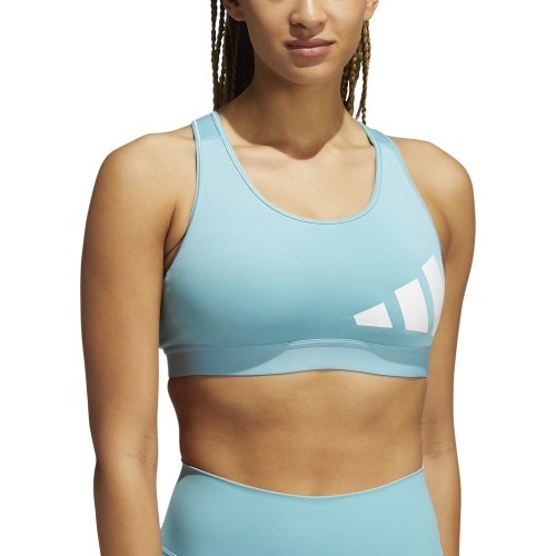 Женский спортивный бюстгальтер Adidas BT 3-Bar Logo, синий GR8025