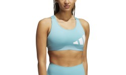 Adidas BT 3-Bar Logo Sports Bra Women's Blue GR8025