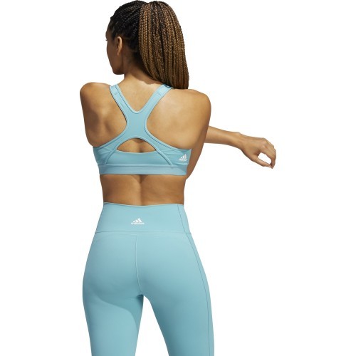Женский спортивный бюстгальтер Adidas BT 3-Bar Logo, синий GR8025