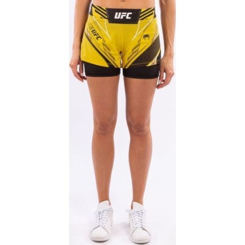 UFC Venum Authentic Fight Night sieviešu šorti - īsa piegriezuma - dzelteni