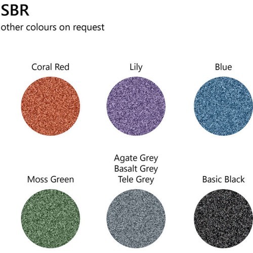 Rubber Tile Base Standard - Square, Black