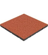 Rubber Tile Base Standard - Square, Red