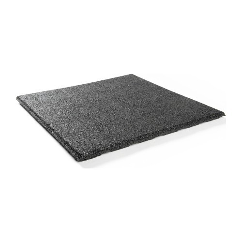 Gumijas grīdas segums flīze Premium - kvadrāts, melns