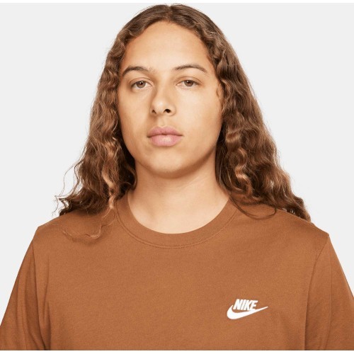 Nike NSW Club Tee Men's T-Shirt Brown AR4997 281