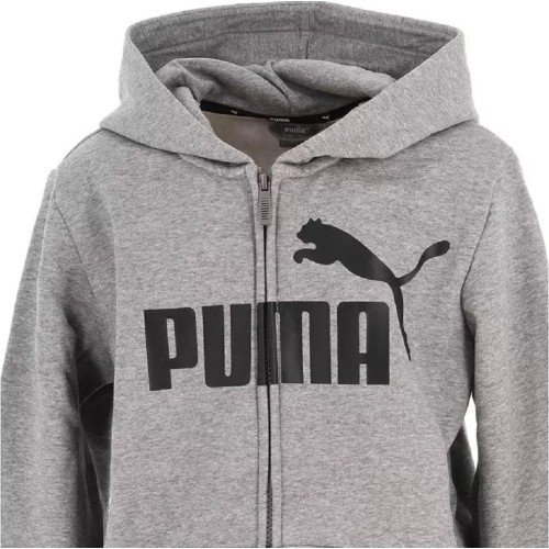 Толстовка подростковая Puma Ess Big Logo FZ, серая 586967 03