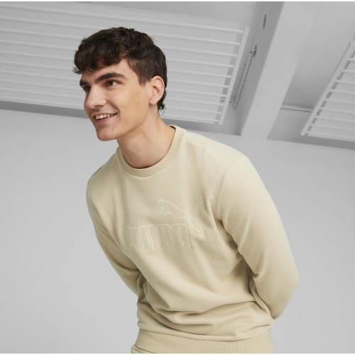 Puma Ess Elevated Crew vīriešu sporta džemperis krēmkrāsas 673386 88