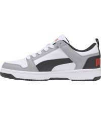 Puma Rebound Layup Lo SL Jr bērnu botas White Black Grey 370490 20