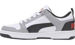 Puma Rebound Layup Lo SL Jr Kids' Sneakers White Black Grey 370490 20
