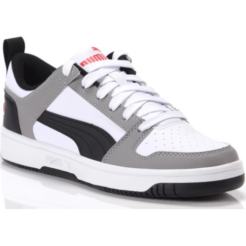 Puma Rebound Layup Lo SL Jr Kids' Sneakers White Black Grey 370490 20