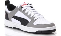 Puma Rebound Layup Lo SL Jr bērnu botas White Black Grey 370490 20