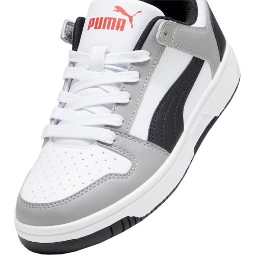 Детские кроссовки Puma Rebound Layup Lo SL Jr White Black Grey 370490 20