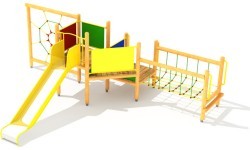Koka bērnu rotaļu laukums, modelis 5-B