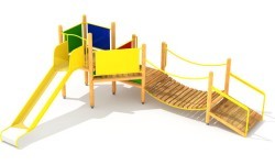 Wooden Kids Playground Model 7-F