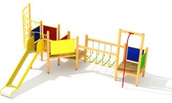 Деревянная детская игровая площадка Model 6-B