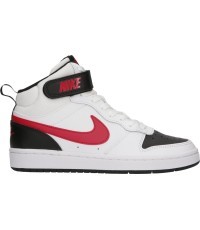 Кроссовки подростковые Nike Court Borough Mid 2 Black White Red CD7782 110