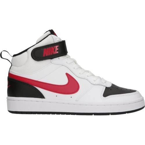 Кроссовки подростковые Nike Court Borough Mid 2 Black White Red CD7782 110